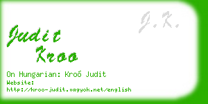 judit kroo business card