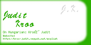 judit kroo business card